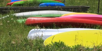 Canoe Storage at Private Lake